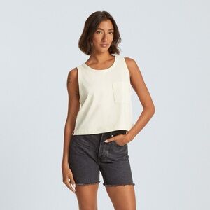 Everlane Premium Weight Cropped Pocket Tank